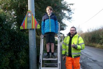 Boy, 11, wins sign contest to deter speeding drivers