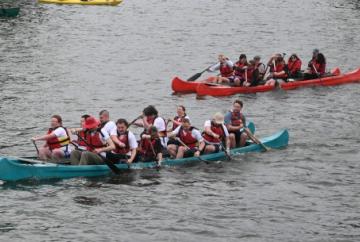 Splashing about on river