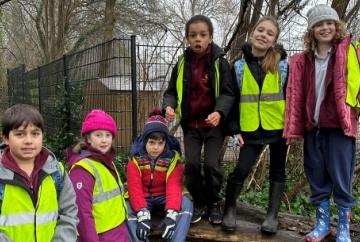 Children connect with nature