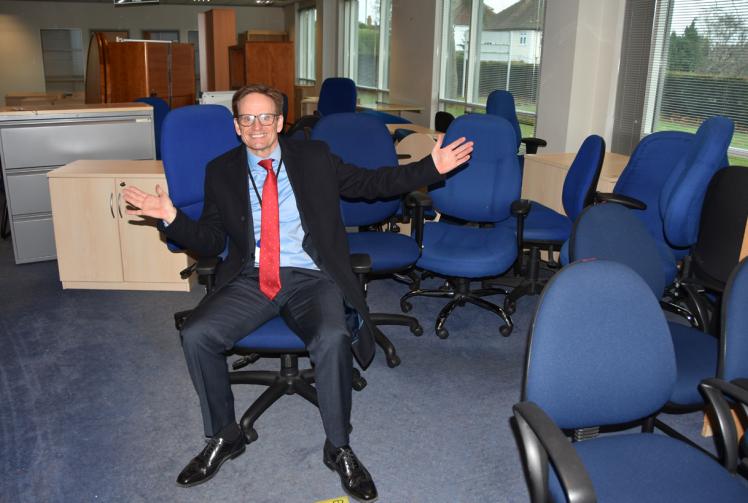 Office furniture available for charity groups this weekend