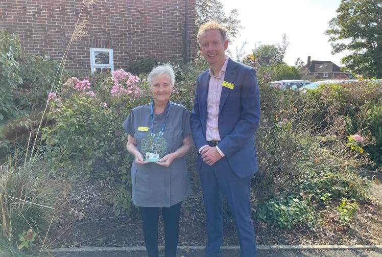 Upton Hospital staff member recognised for 50 years of service 