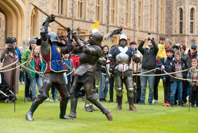 Rare access granted to Quadrangle at Windsor Castle for medieval weekend