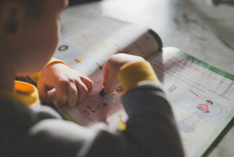 Child colouring, work, archive, school, SEND