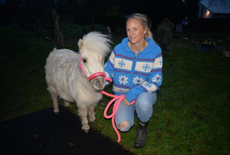 Tutu the &lsquo;donkey&rsquo; at church Nativity service