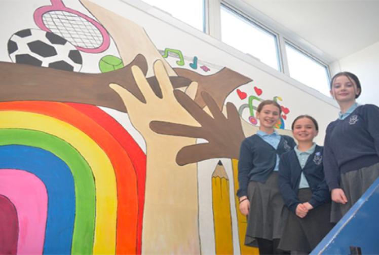 Helping hands painting embodies school ethos of inclusivity 