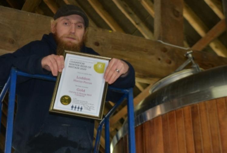 Brewery wins award after boss recovers from illness