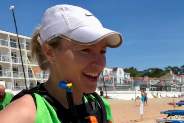 Woman is top Briton at paddleboarding competition