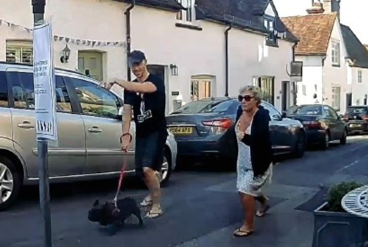Monty Python fan encourages passers-by to perform ‘silly walks’ outside his home