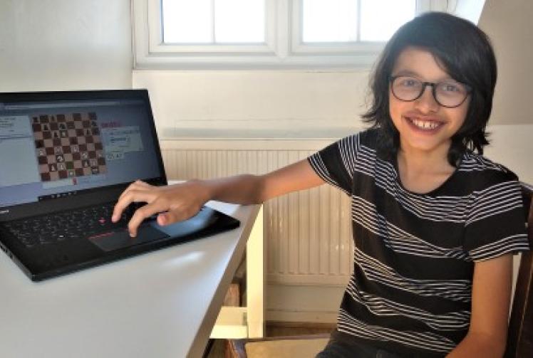 Chess prodigy top of age group at French championships