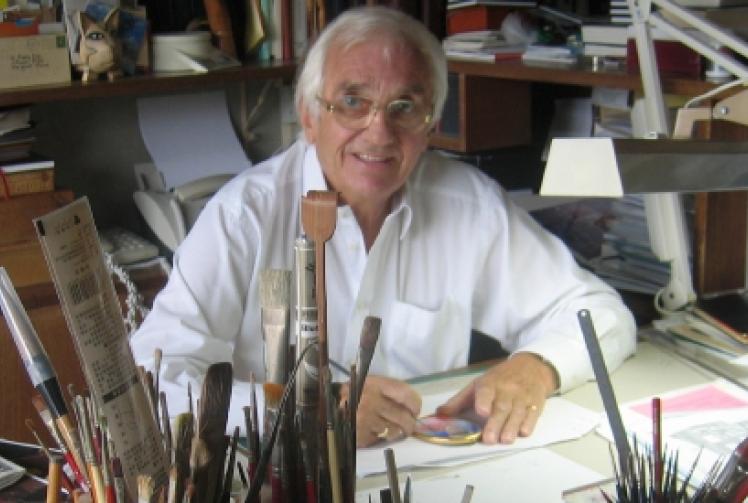 Artist’s watercolour of Trad broken up into little pieces