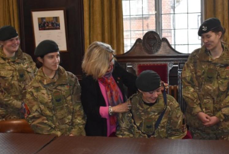 Cadets given town hall tour by Mayor