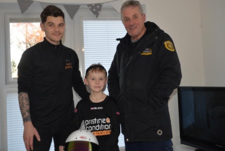 Boy, seven, follows dad and grandad into motor racing