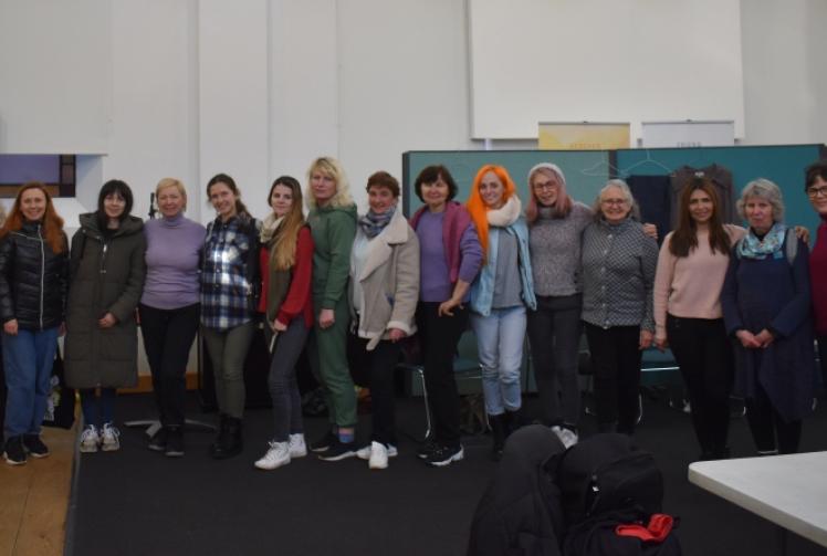 Ukrainian women gather for welcoming lunch, chat and English language class