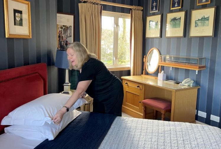 Leander housekeeper turns down her last bed for rowers