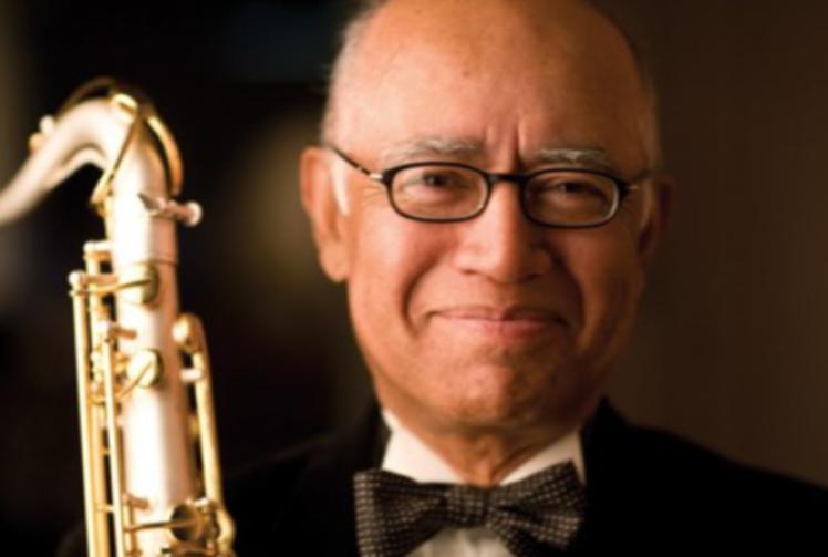 Not far for jazz sax star to go