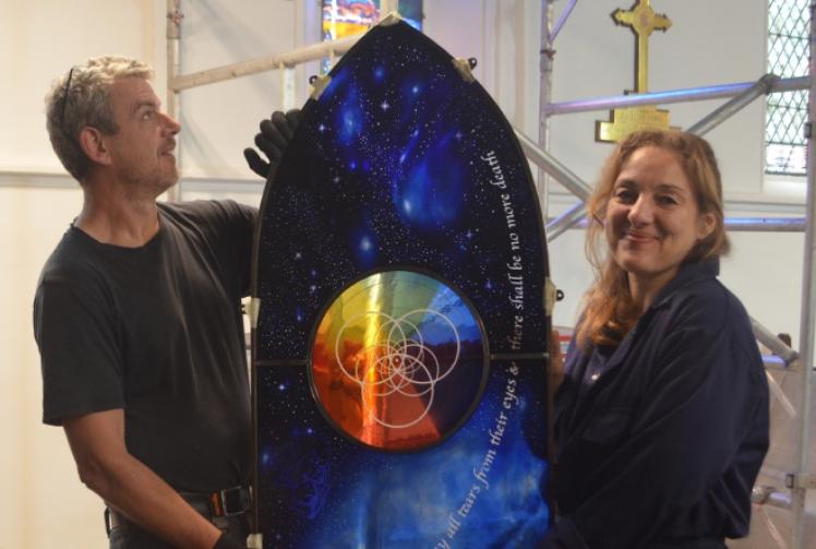 New stained glass window in memory of war poet