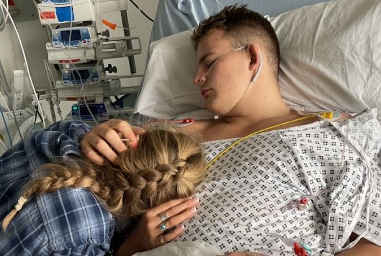 Rugby player grateful girlfriend saved him