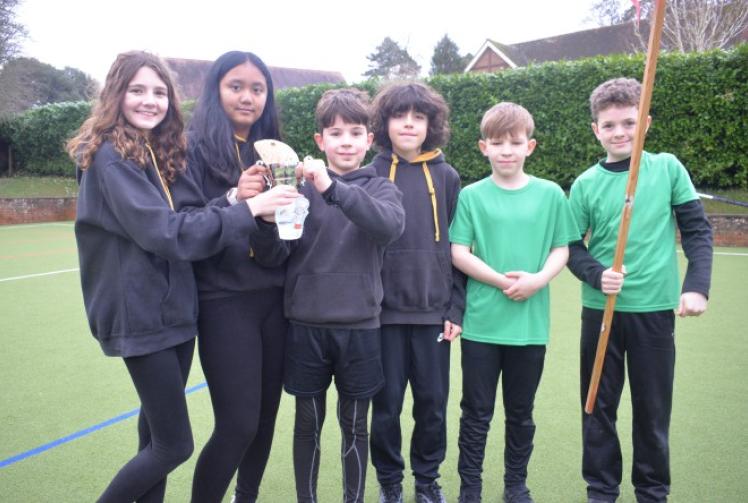 Pupils enjoy pancake races to celebrate half term break