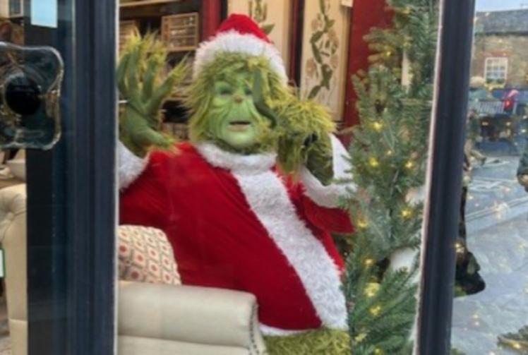 Grinch visits Christmas market