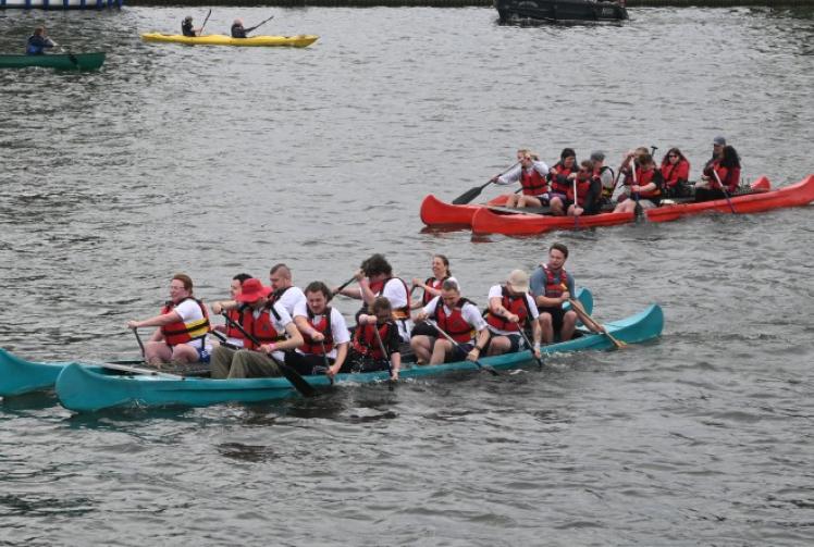 Splashing about on river