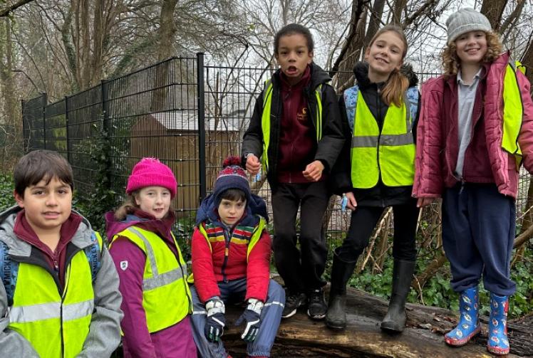 Children connect with nature