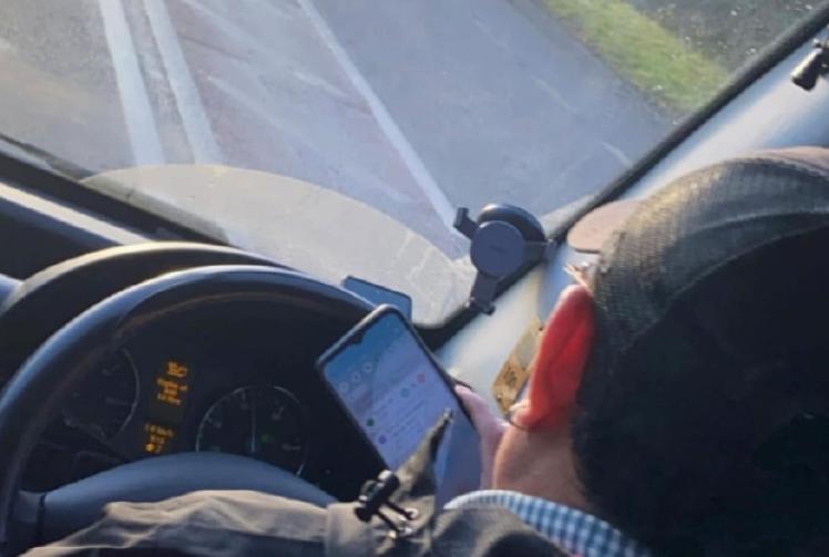 School bus driver ‘caught on phone’