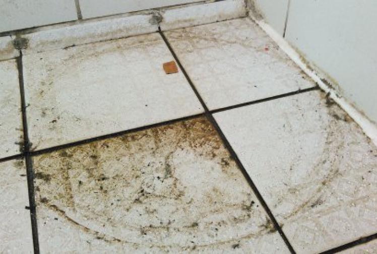 Plaster on the leisure centre floor