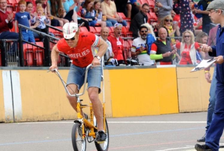 London to Paris on child's bicycle