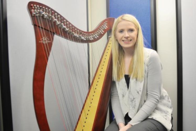 Harpist has battled back ME sufferer's touring once again
