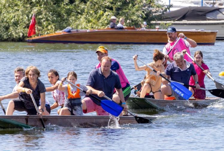 Pop star has paddle as fun regatta returns