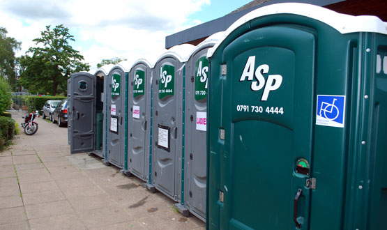 Portaloos in Mill Meadows